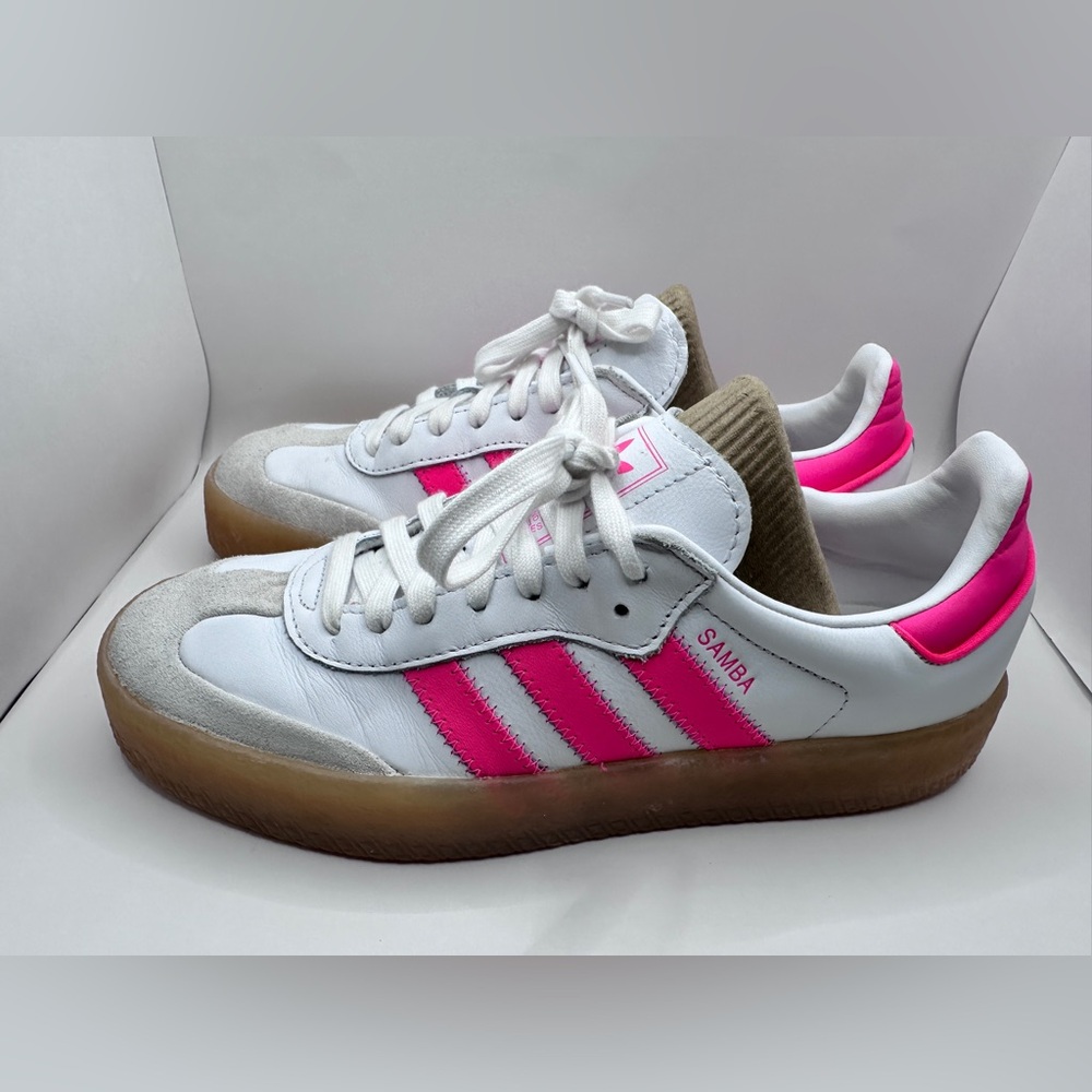Adidas Samba Women's Sneakers - White and Pink size 8.5